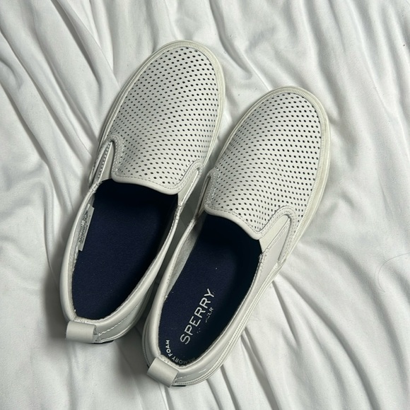 Sperry Shoes - Sperry Women’s Crest Gore Perforated Slip On Sneakers White